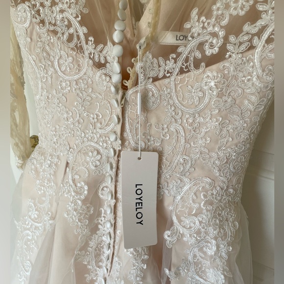 Champagne lace wedding dress - Picture 12 of 12